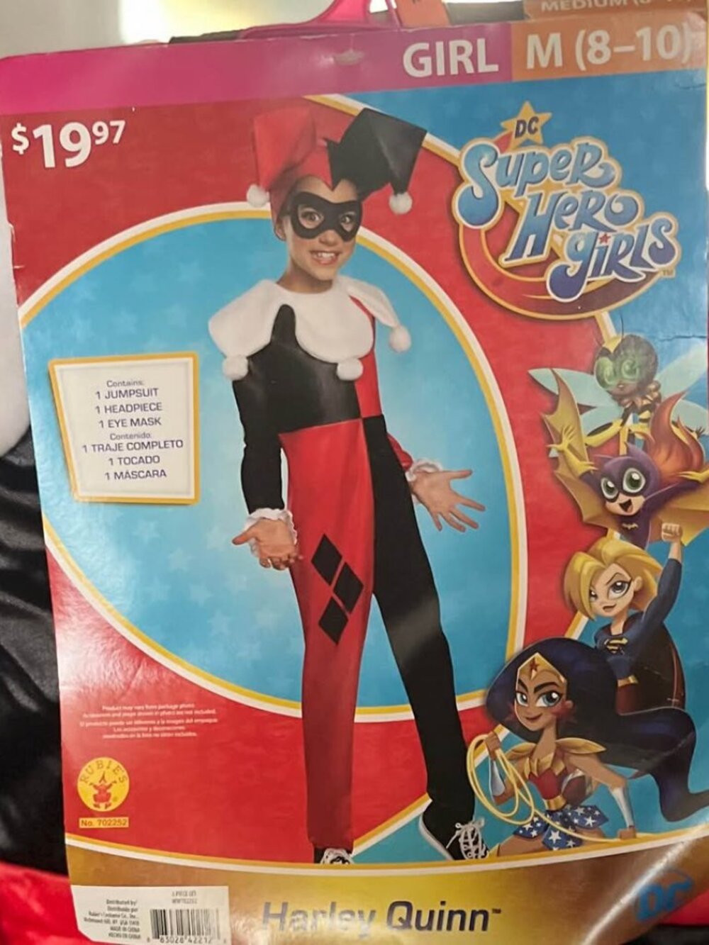 DC Super Hero Girls HARLEY QUINN Halloween Costume- girls Medium 8-10
